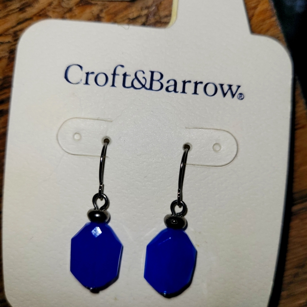 Navy blue Earrings NWT